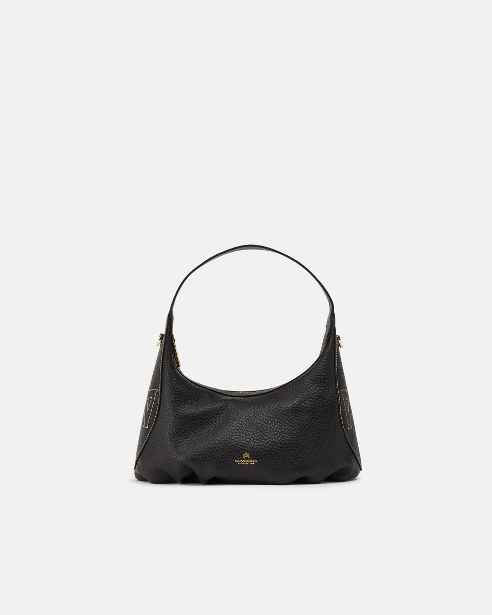 SMALL HOBO BAG Black  - Shoulder Bags - Women's Bags - Bags - Cuoieria Fiorentina