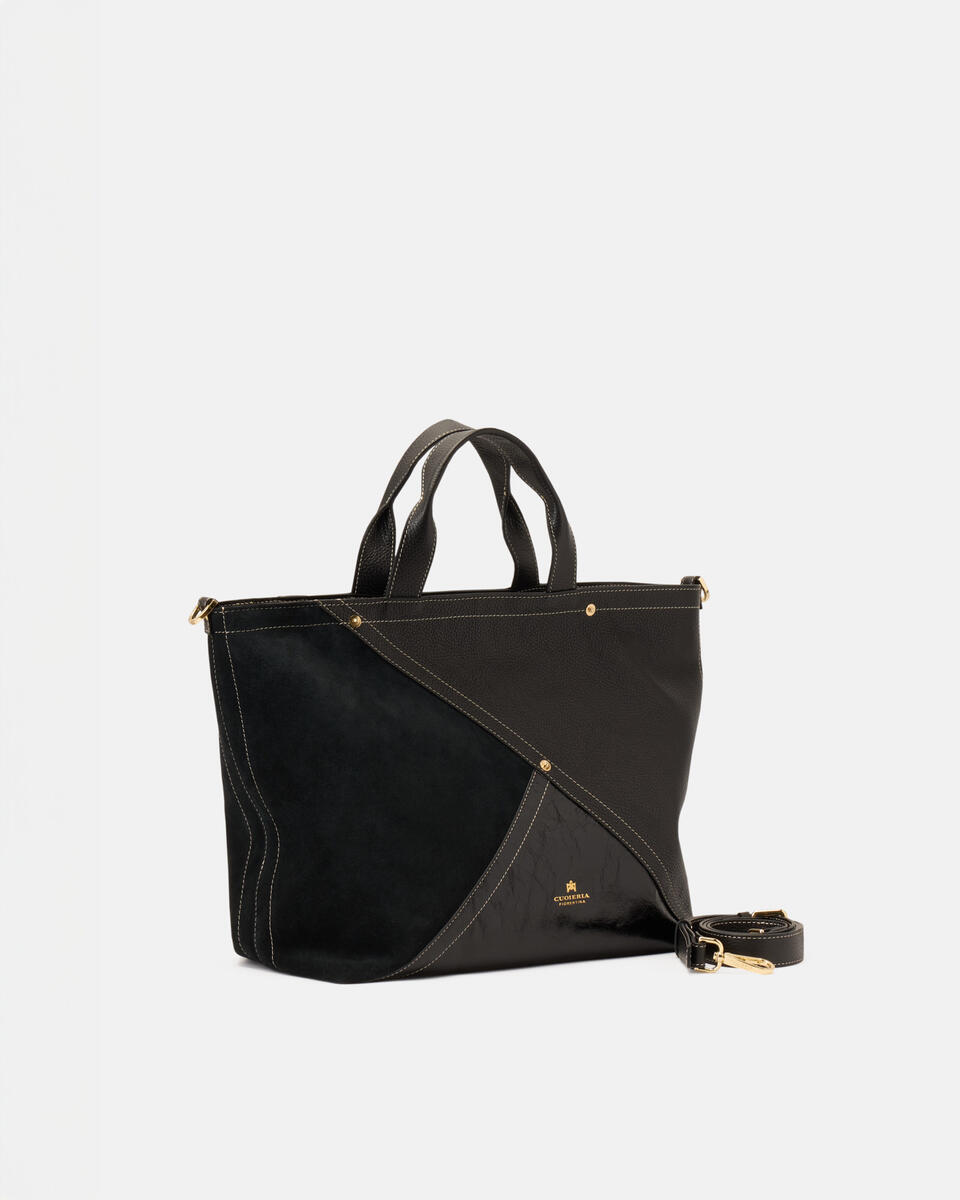 Jenny duffle patchwork Nero  - Tote Bag - Borse Donna - Borse - Cuoieria Fiorentina