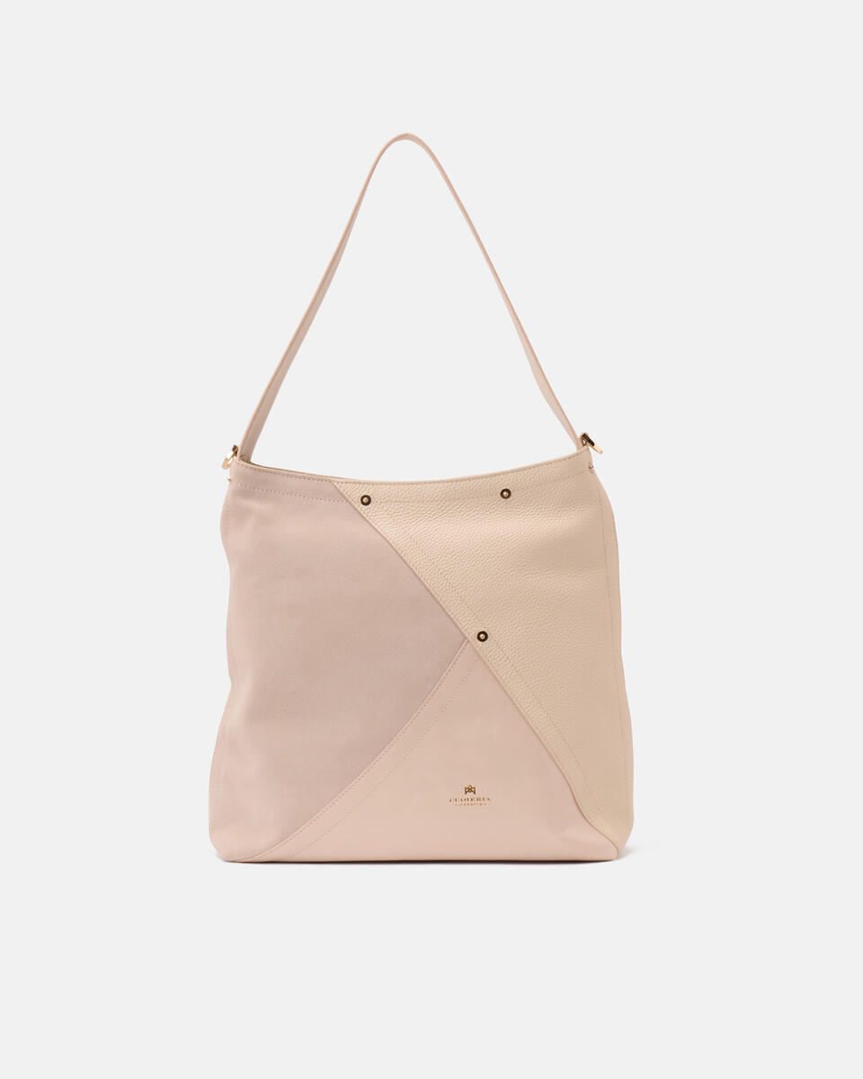 Jenny large hobo patchwork Prosecco  - Borse A Spalla - Borse Donna - Borse - Cuoieria Fiorentina