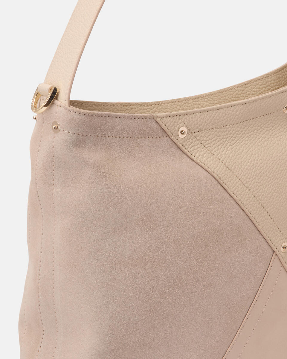 Jenny large hobo patchwork Prosecco  - Borse A Spalla - Borse Donna - Borse - Cuoieria Fiorentina