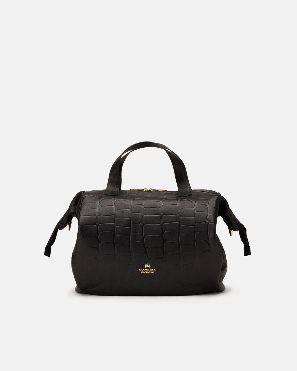 LARGE DUFFLE BAG Black  - Tote Bags - Women's Bags - Bags - Cuoieria Fiorentina