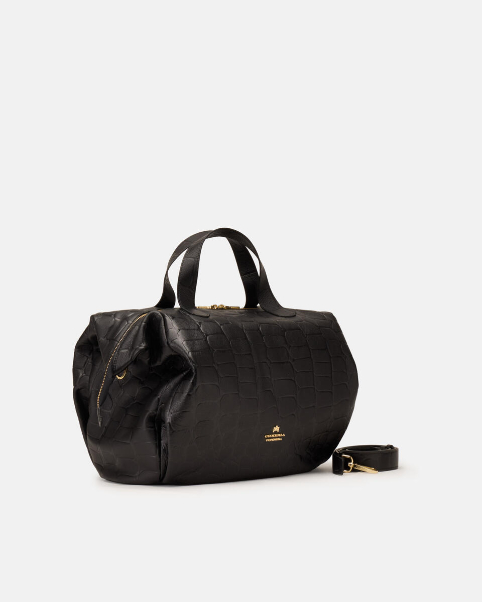 LARGE DUFFLE BAG Black  - Tote Bags - Women's Bags - Bags - Cuoieria Fiorentina