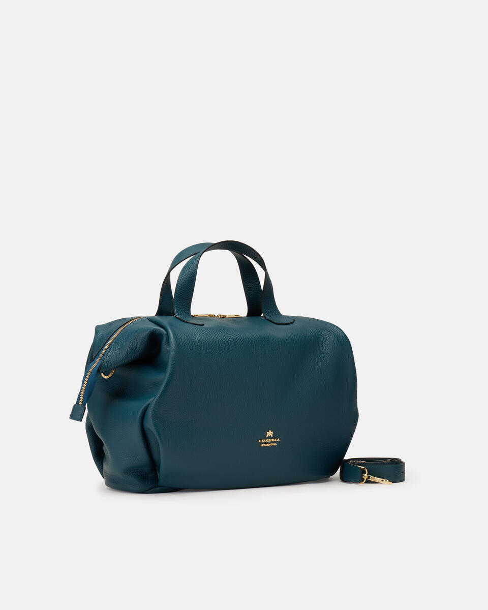 LARGE DUFFLE BAG Teal  - Tote Bags - Women's Bags - Bags - Cuoieria Fiorentina