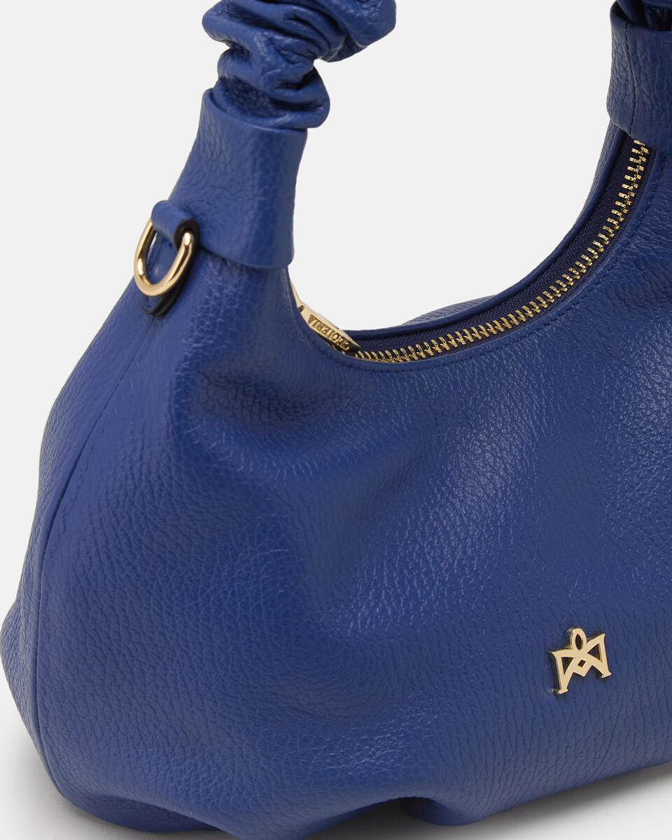 SMALL HOBO BAG Bluette  - Shoulder Bags - Women's Bags - Bags - Cuoieria Fiorentina