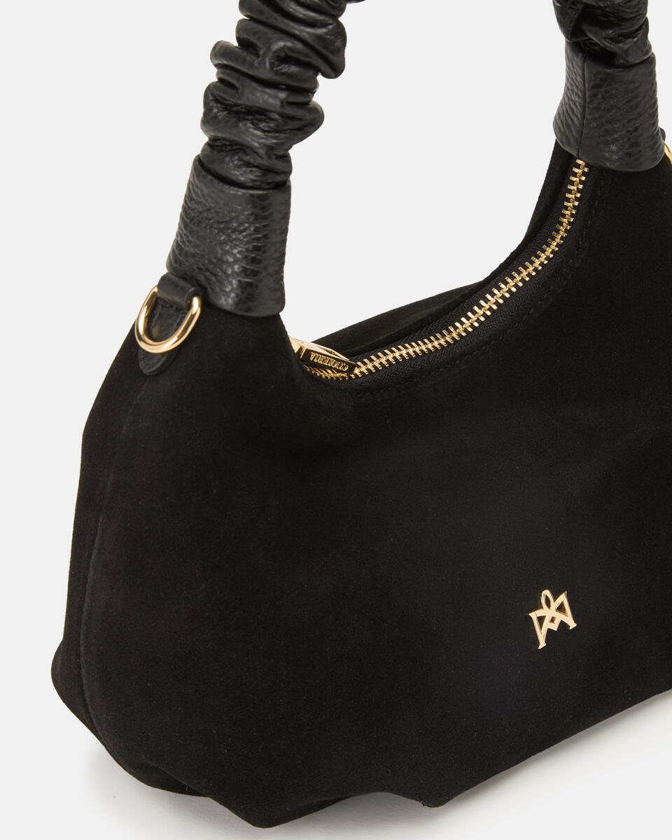 SMALL HOBO BAG Black  - Tote Bags - Women's Bags - Bags - Cuoieria Fiorentina