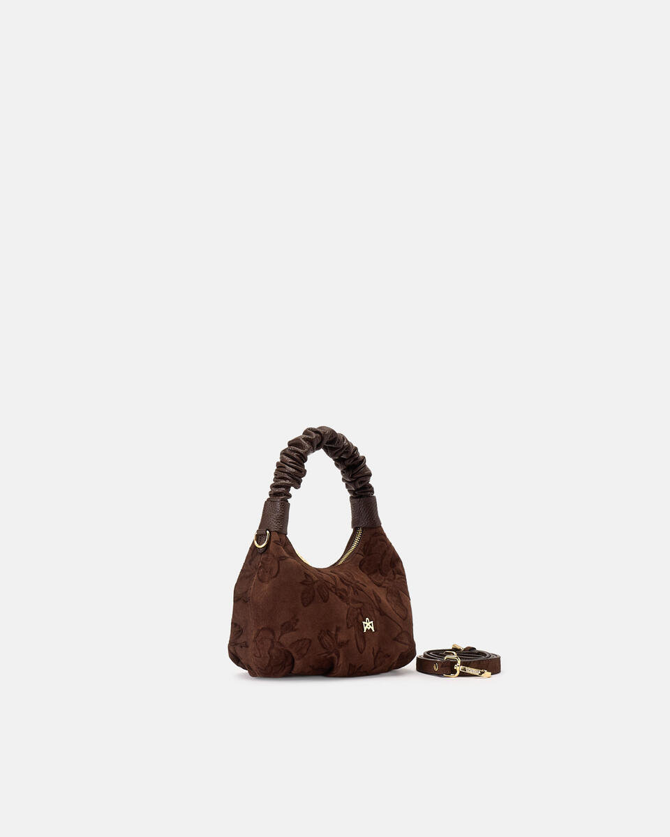 Chop small hobo Camoscio Mimì Cioccolato  - Tote Bag - Borse Donna - Borse - Cuoieria Fiorentina