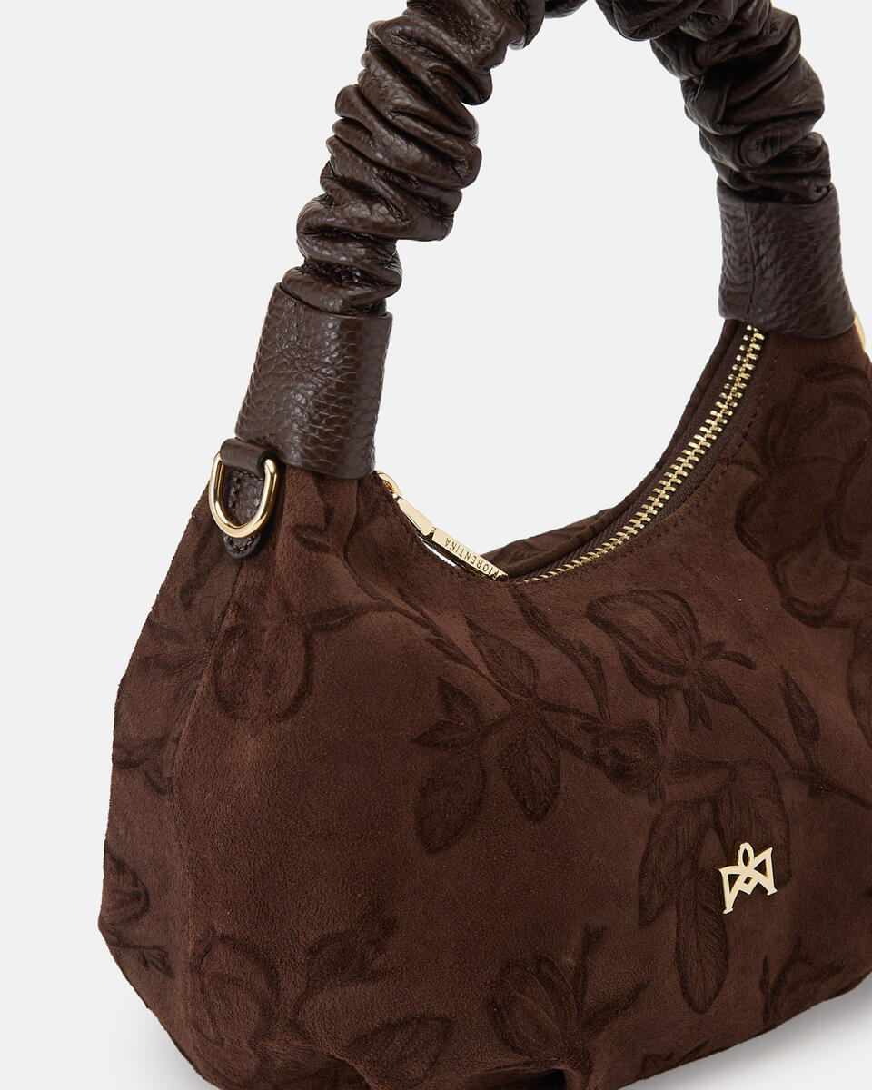 Chop small hobo Camoscio Mimì Cioccolato  - Tote Bag - Borse Donna - Borse - Cuoieria Fiorentina