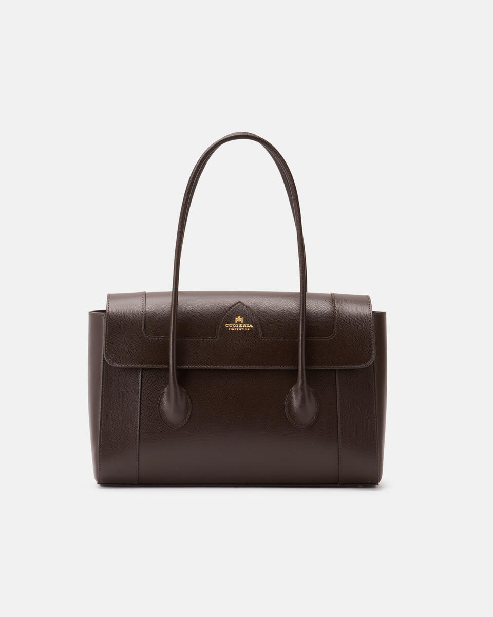 SHOPPING BAG Dark brown  - Shopping - Women's Bags - Bags - Cuoieria Fiorentina