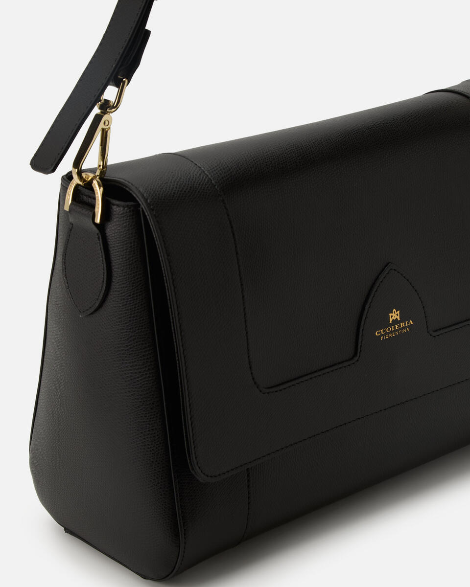 FLAP BAG Black  - Shoulder Bags - Women's Bags - Bags - Cuoieria Fiorentina