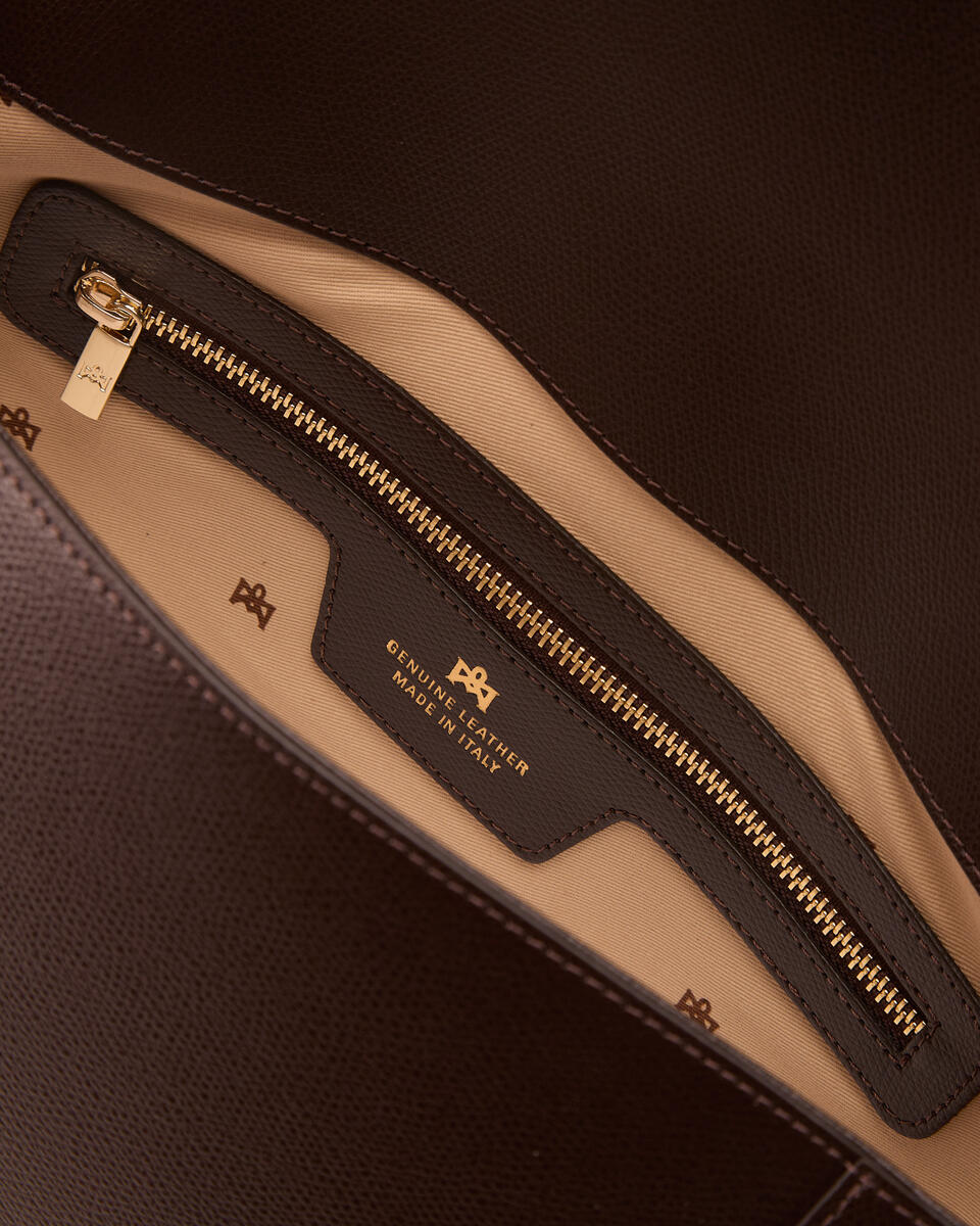Astrid flap bag Testa di moro  - Borse A Spalla - Borse Donna - Borse - Cuoieria Fiorentina