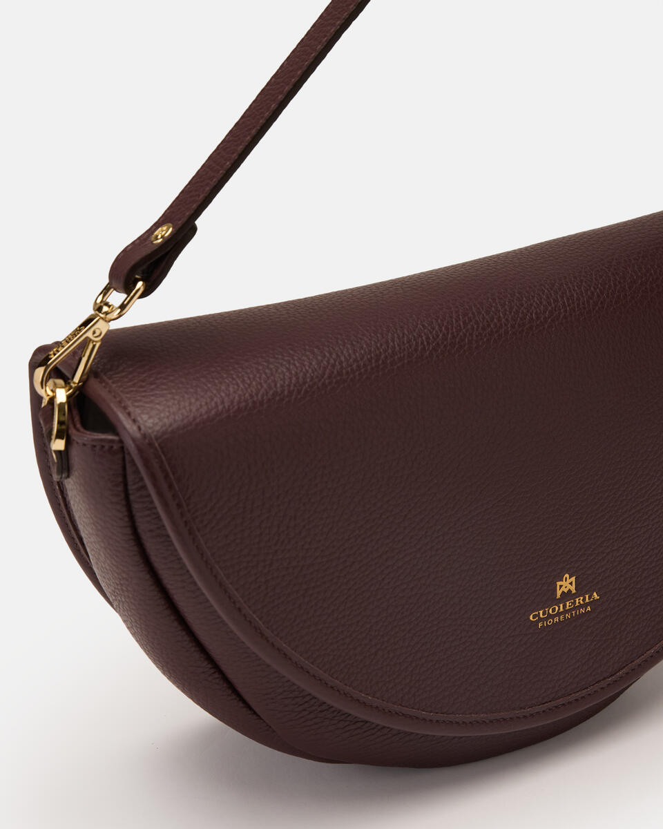 LARGE FLAP BAG Coffee  - Messenger Bags - Women's Bags - Bags - Cuoieria Fiorentina