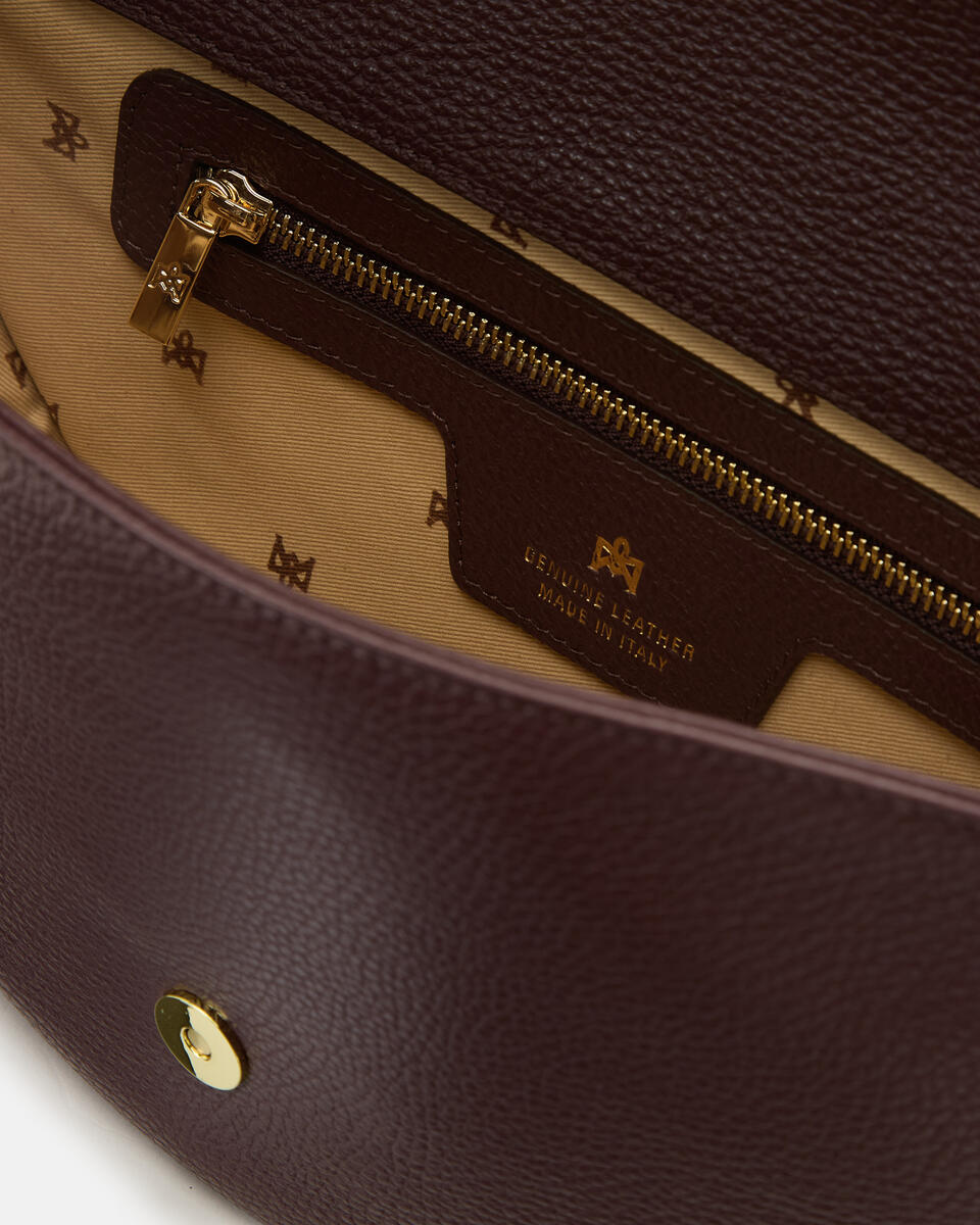 LARGE FLAP BAG Coffee  - Messenger Bags - Women's Bags - Bags - Cuoieria Fiorentina