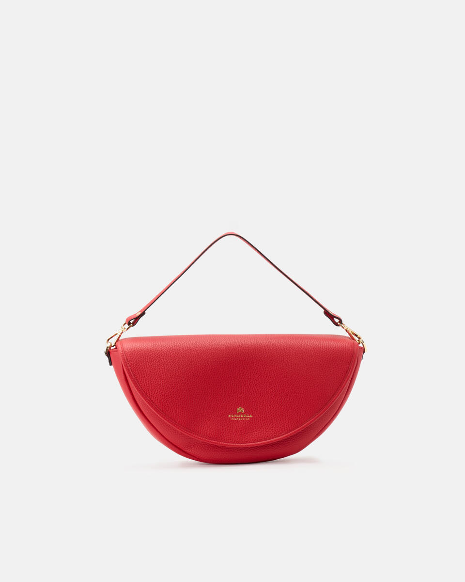 LARGE FLAP BAG Tomato  - Messenger Bags - Women's Bags - Bags - Cuoieria Fiorentina