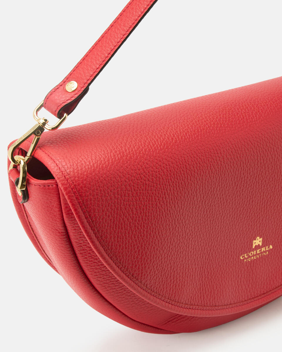 LARGE FLAP BAG Tomato  - Messenger Bags - Women's Bags - Bags - Cuoieria Fiorentina