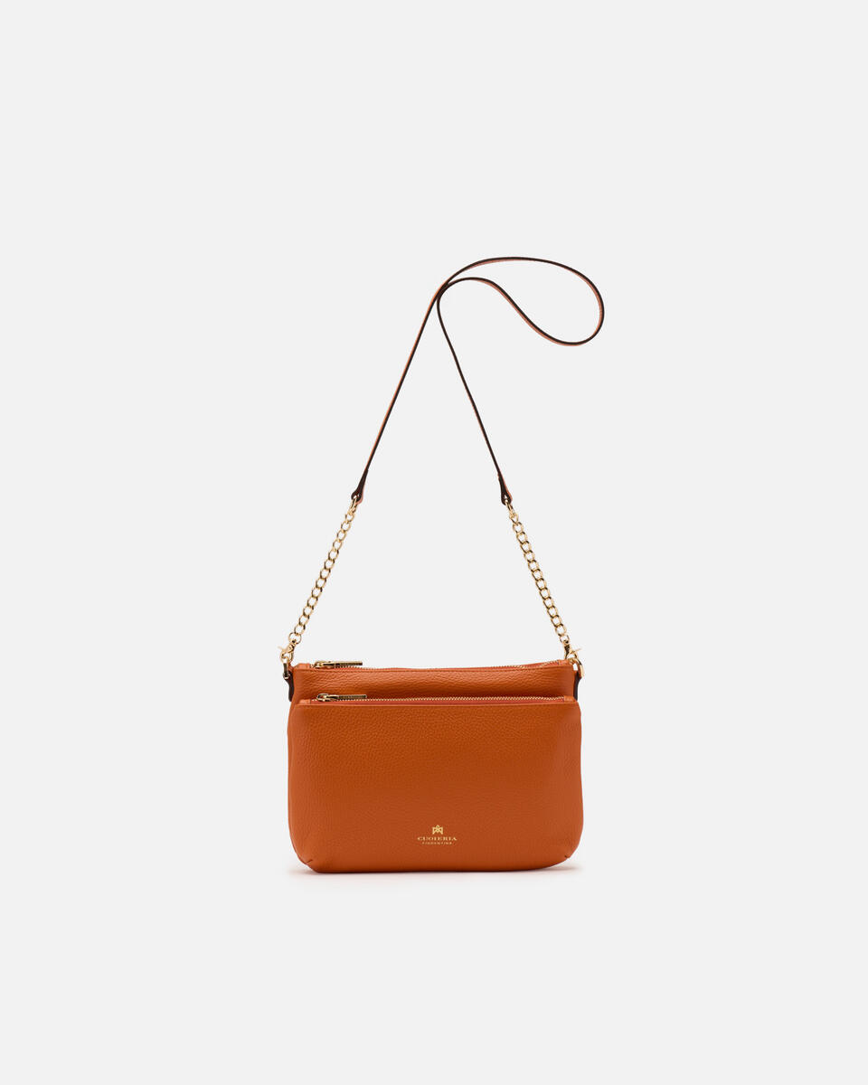 DOUBLE POUCH Orange  - Crossbody Bags - Women's Bags - Bags - Cuoieria Fiorentina