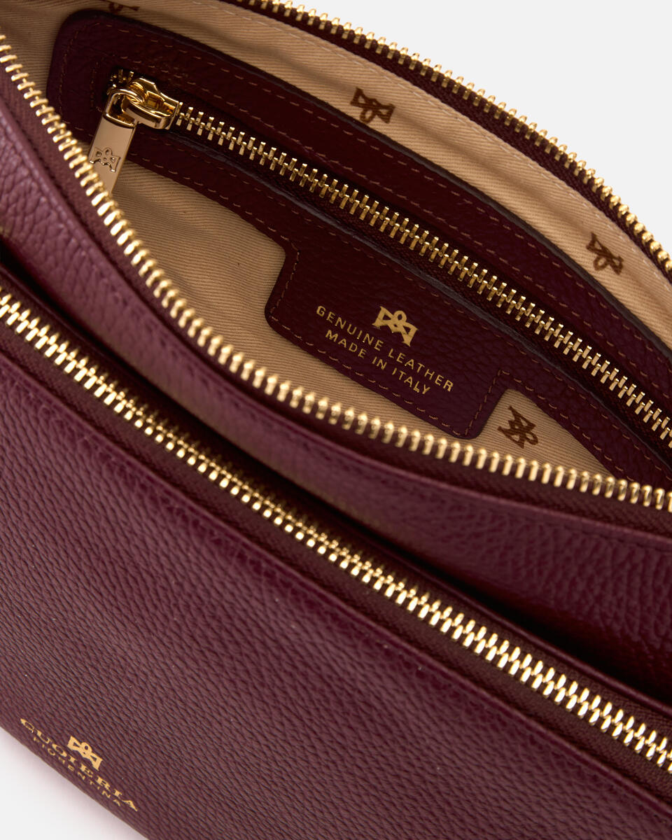 Velvet Boho double pouch Coffee  - Tracolla - Borse Donna - Borse - Cuoieria Fiorentina