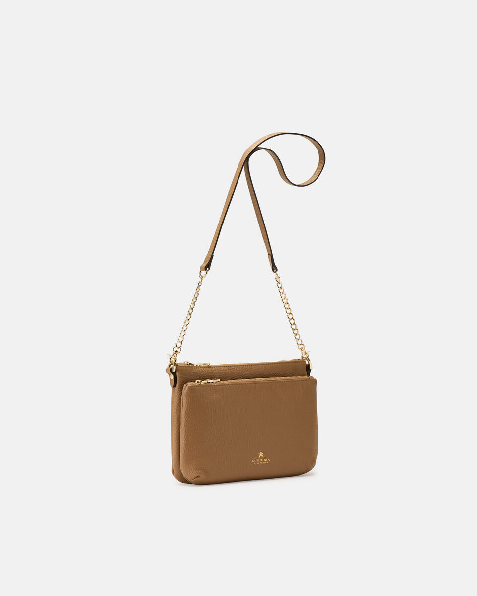 DOUBLE POUCH Desert  - Crossbody Bags - Women's Bags - Bags - Cuoieria Fiorentina