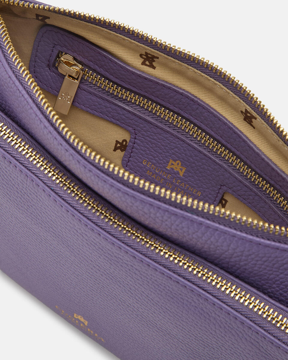 DOUBLE POUCH Lavander  - Crossbody Bags - Women's Bags - Bags - Cuoieria Fiorentina