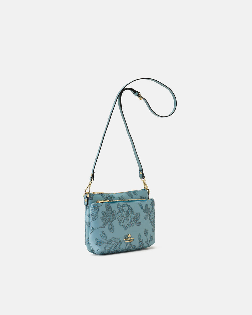 Double Pouch Mimì Celeste  - Tracolla - Borse Donna - Borse - Cuoieria Fiorentina