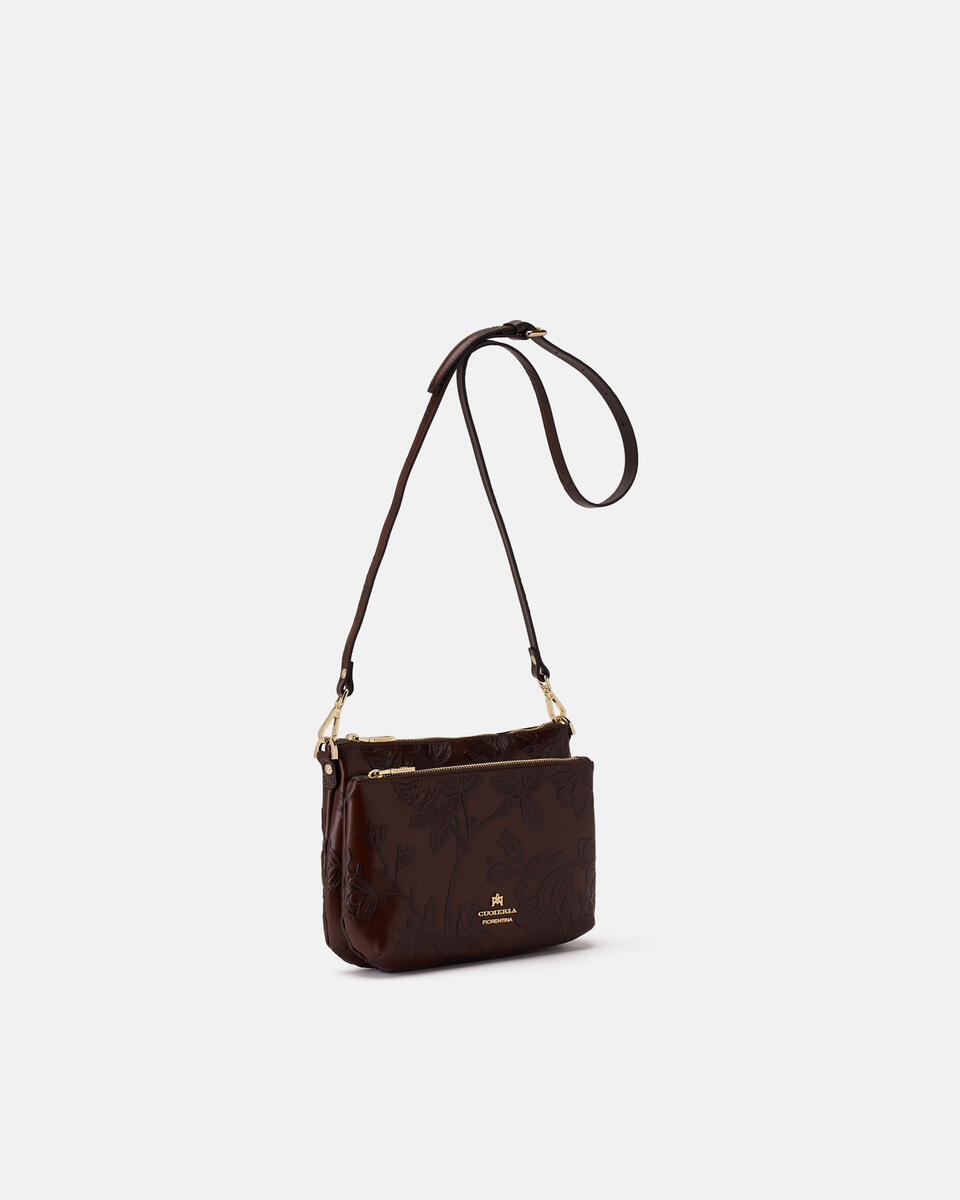Double Pouch Mimì Mogano  - Tracolla - Borse Donna - Borse - Cuoieria Fiorentina