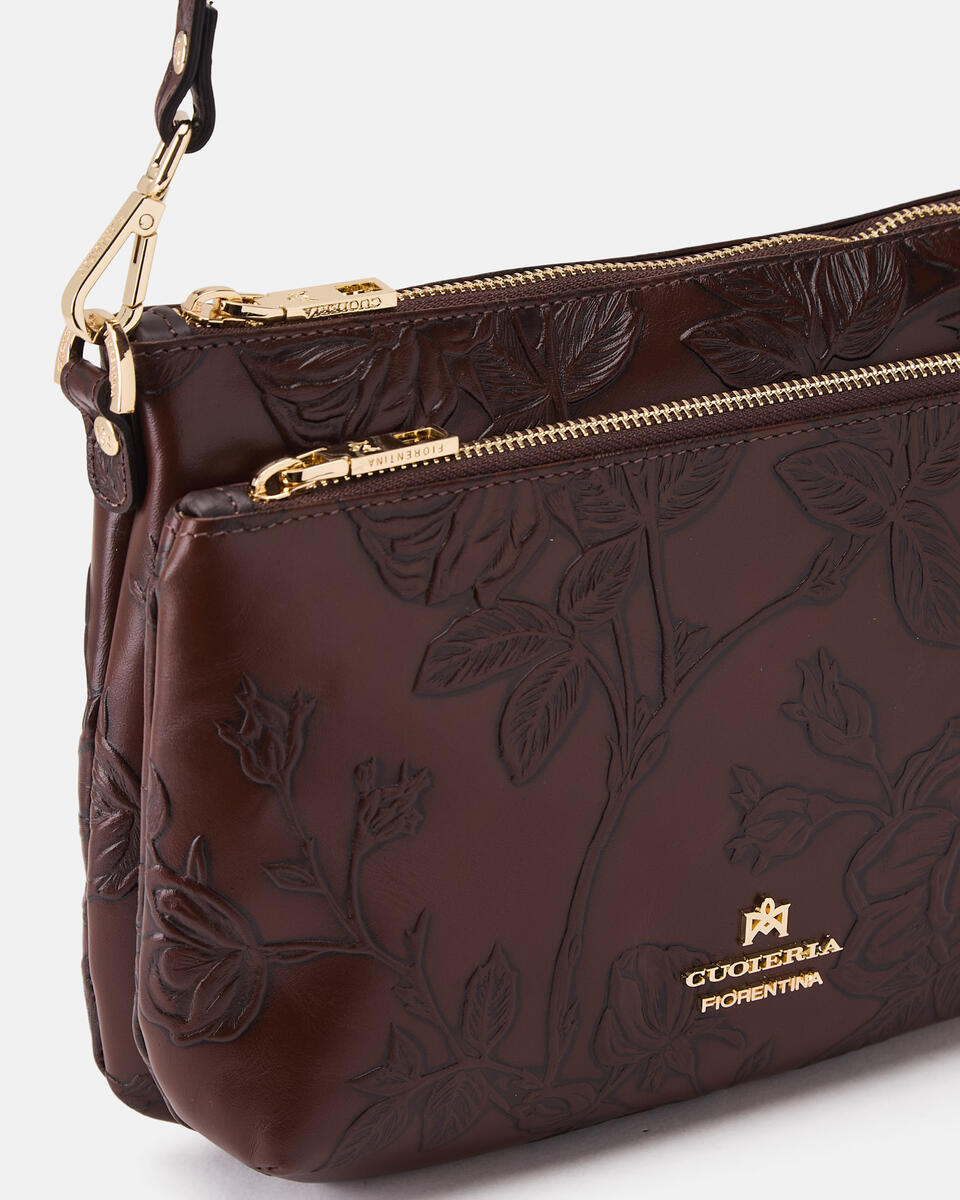 Double Pouch Mimì Mogano  - Tracolla - Borse Donna - Borse - Cuoieria Fiorentina