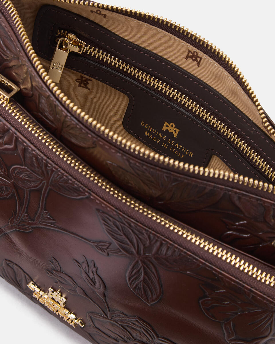 Double Pouch Mimì Mogano  - Tracolla - Borse Donna - Borse - Cuoieria Fiorentina