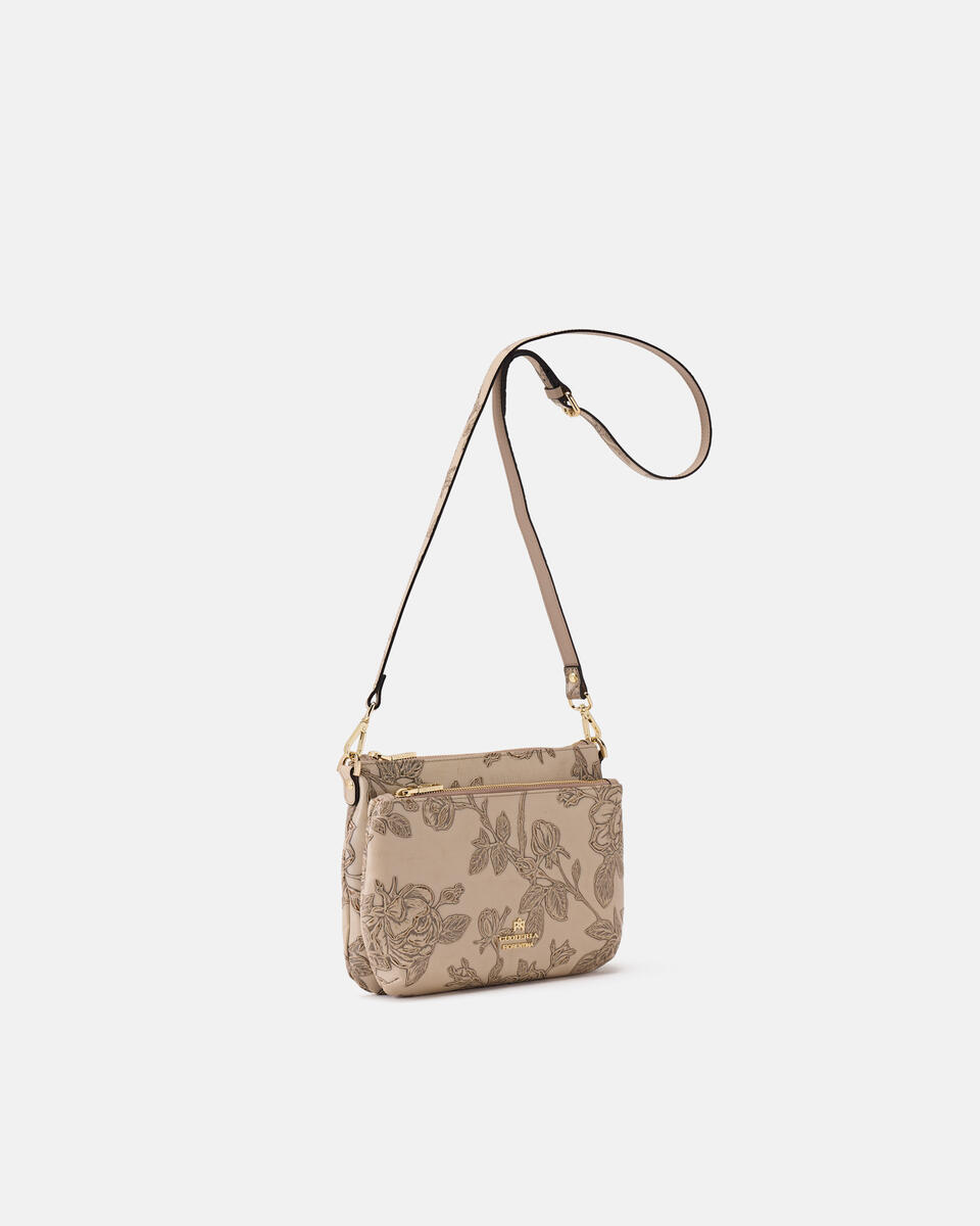 Double Pouch Mimì Taupe  - Tracolla - Borse Donna - Borse - Cuoieria Fiorentina