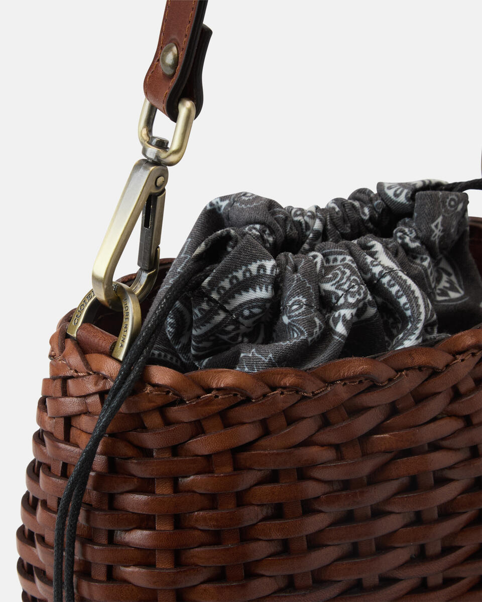 Celeste Small Bucket Marrone  - Mini Bag - Borse Donna - Borse - Cuoieria Fiorentina