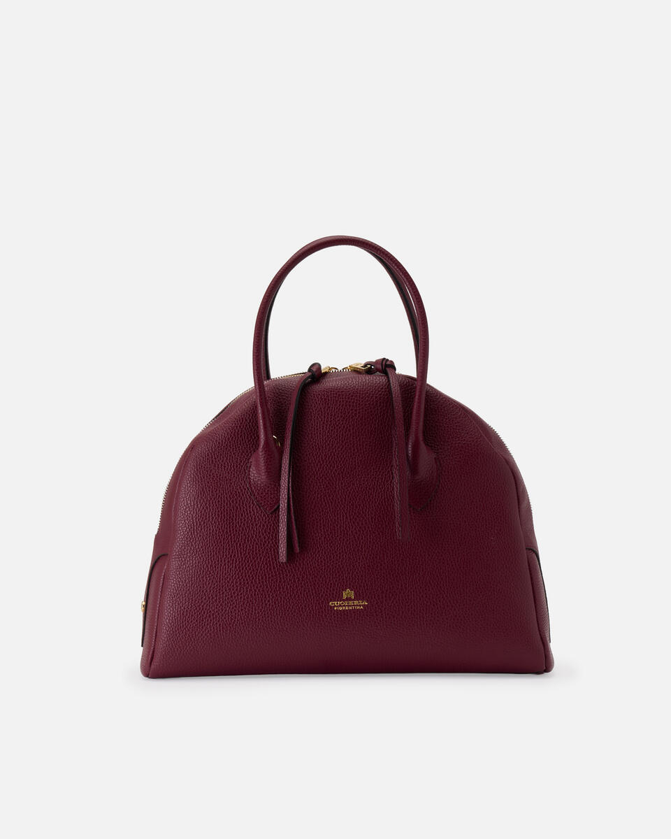 Lua Large Bowling bag Bordeaux  - Tote Bag - Borse Donna - Borse - Cuoieria Fiorentina