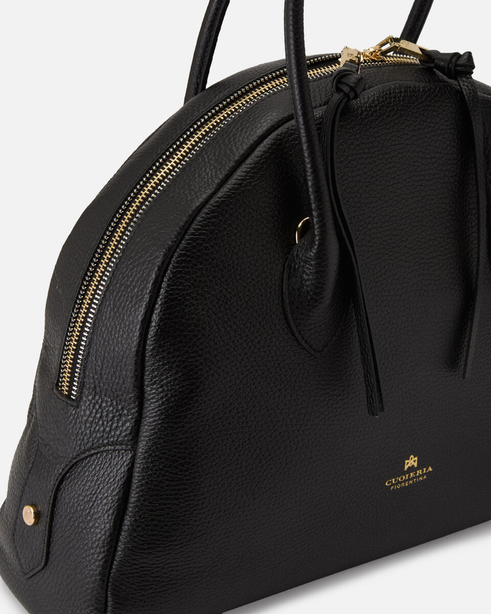 LARGE BOWLING BAG Black  - Tote Bags - Women's Bags - Bags - Cuoieria Fiorentina