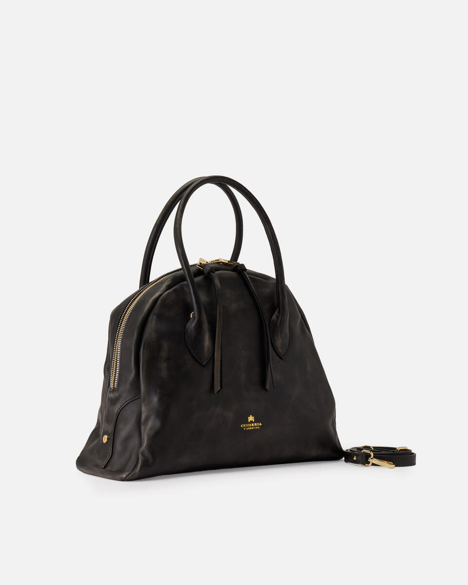 Lua Large Bowling bag Vitello Texas Nero  - Tote Bag - Borse Donna - Borse - Cuoieria Fiorentina