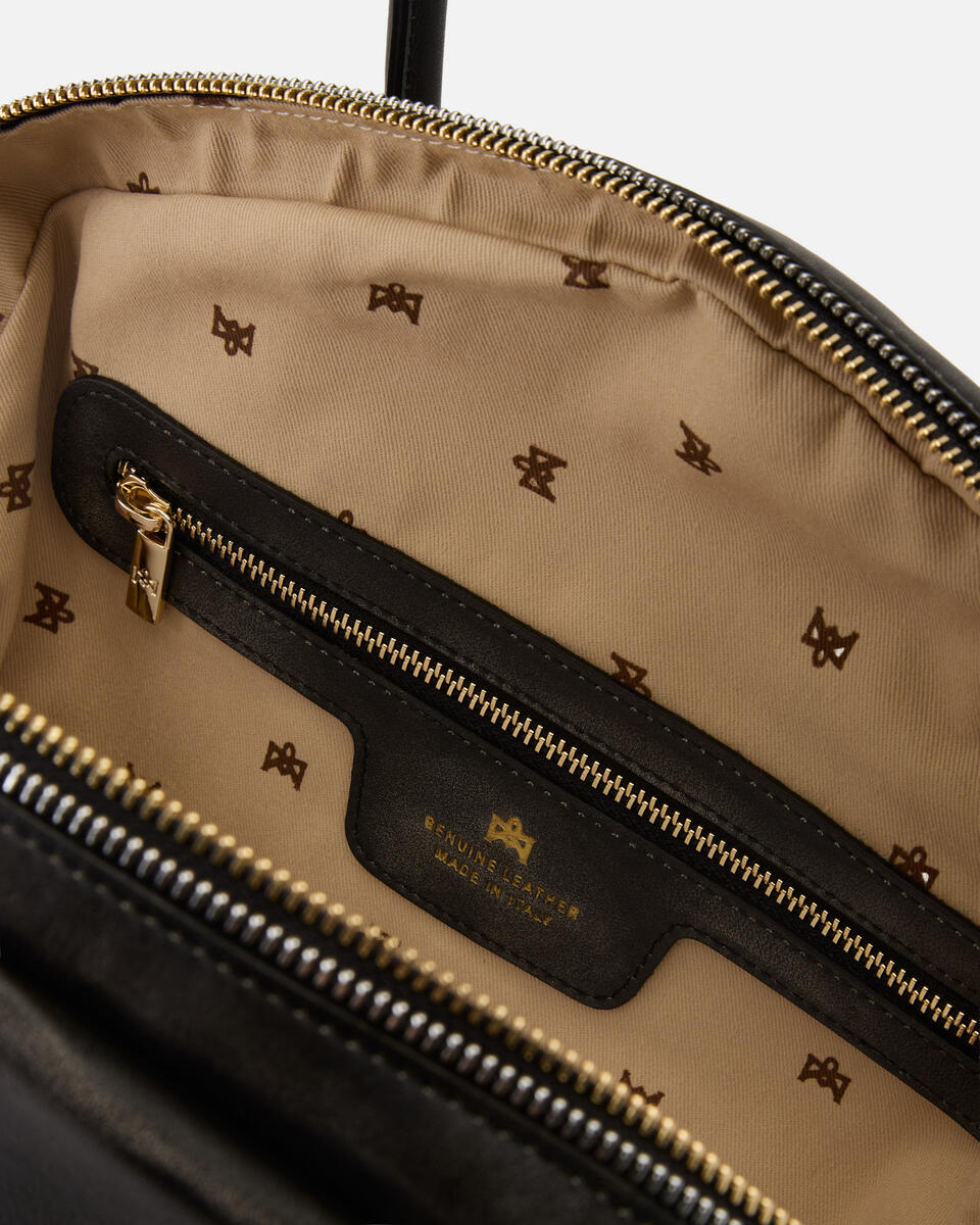 Lua Large Bowling bag Vitello Texas Nero  - Tote Bag - Borse Donna - Borse - Cuoieria Fiorentina
