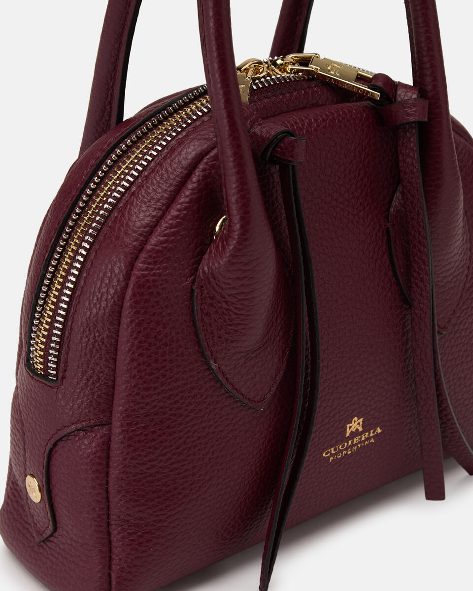 Lua Small Bowling bag Bordeaux  - Mini Bag - Borse Donna - Borse - Cuoieria Fiorentina