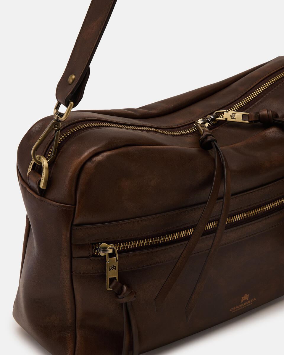 Cameron Large Camera Bag Vitello Texas Caramel  - Borse A Spalla - Borse Donna - Borse - Cuoieria Fiorentina