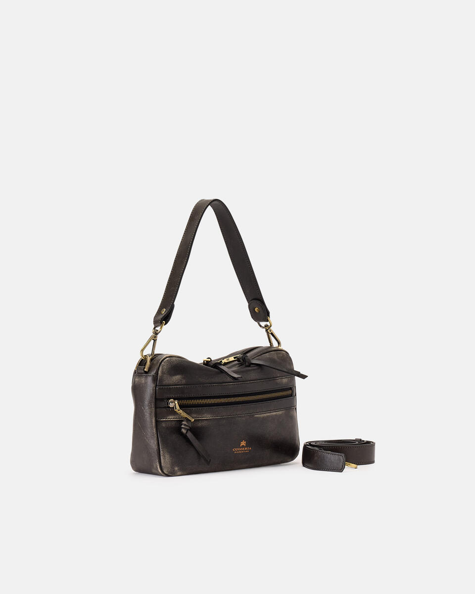Cameron Small Camera Bag Vitello Texas Nero  - Borse A Spalla - Borse Donna - Borse - Cuoieria Fiorentina