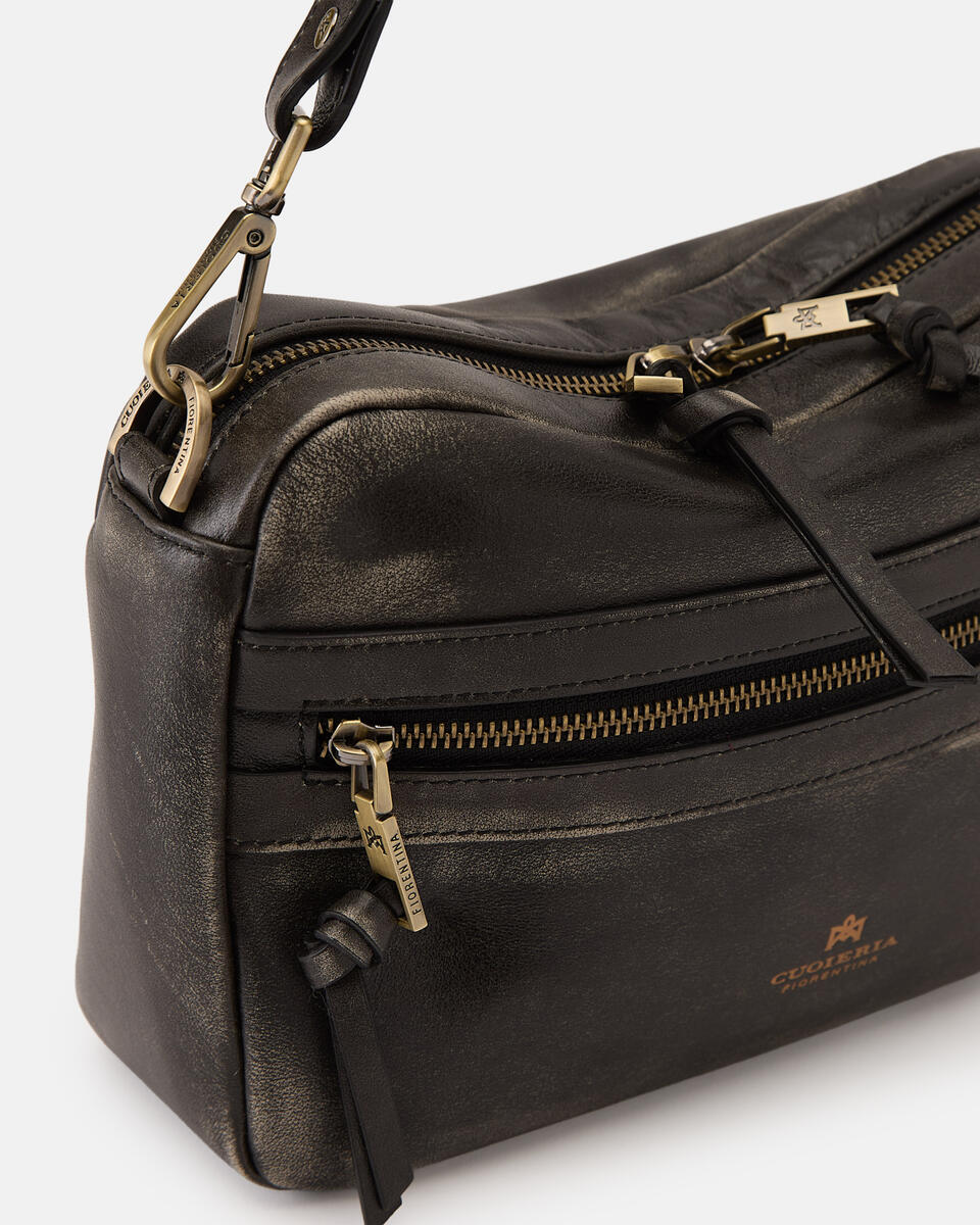Cameron Small Camera Bag Vitello Texas Nero  - Borse A Spalla - Borse Donna - Borse - Cuoieria Fiorentina