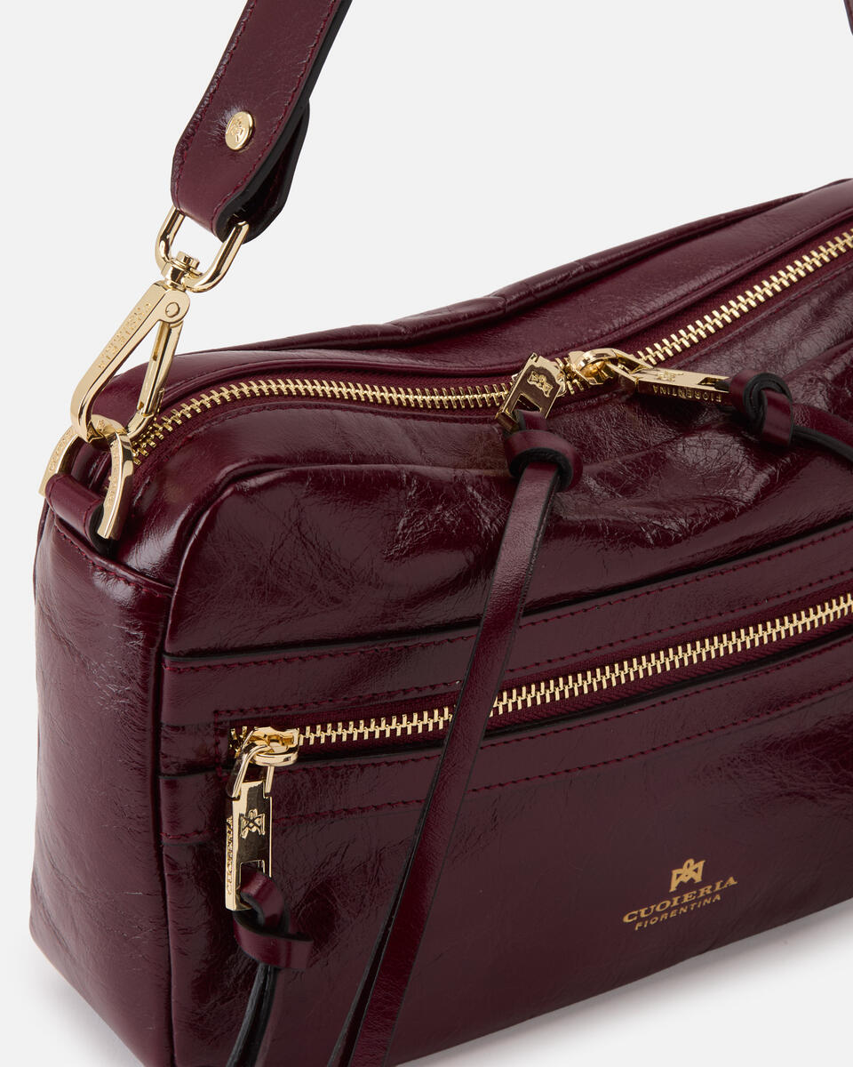 Cameron Small Camera Bag Vintage Amarena  - Borse A Spalla - Borse Donna - Borse - Cuoieria Fiorentina