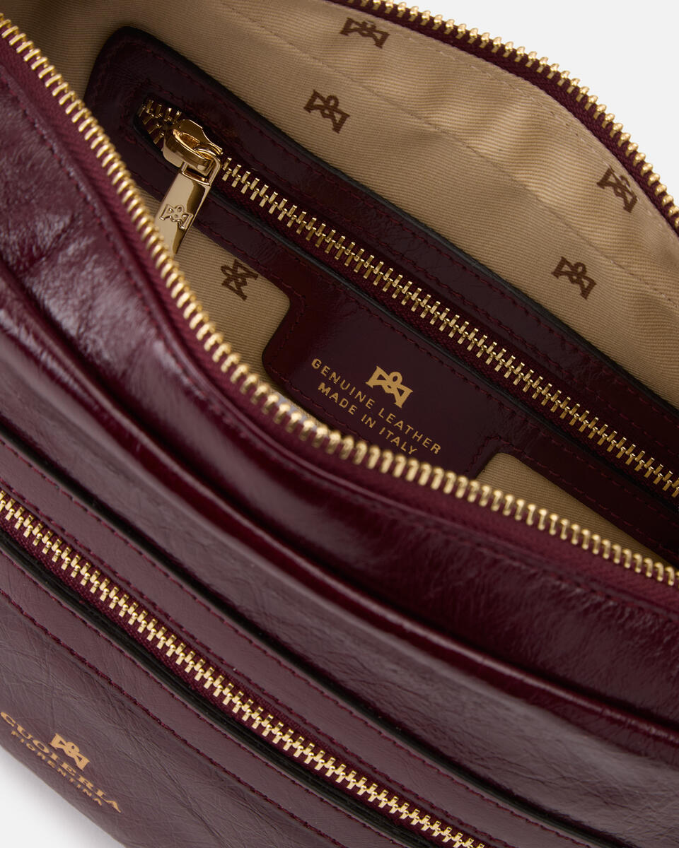 Cameron Small Camera Bag Vintage Amarena  - Borse A Spalla - Borse Donna - Borse - Cuoieria Fiorentina