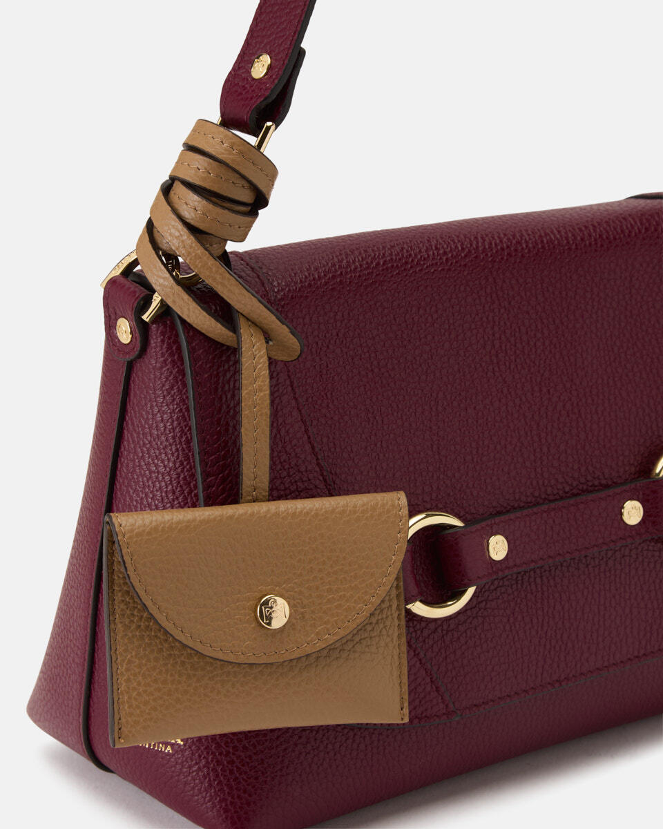 Clara Flap Bag Bordeauxdesert  - Messenger - Borse Donna - Borse - Cuoieria Fiorentina