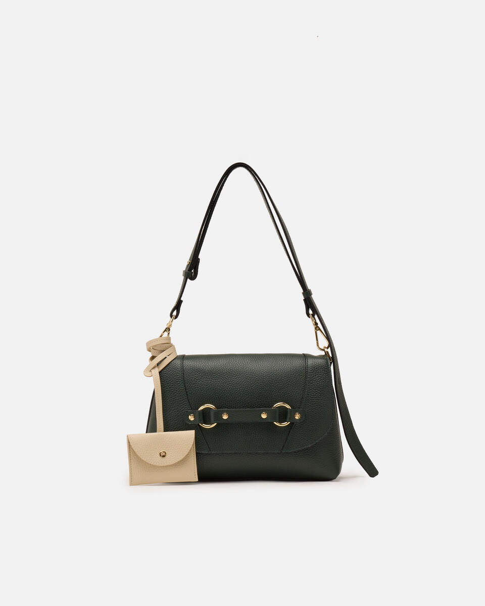 FLAP BAG Mossprosecco  - Messenger Bags - Women's Bags - Bags - Cuoieria Fiorentina
