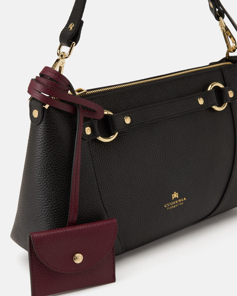 Clara Pouch Nerobordeaux  - Tracolla - Borse Donna - Borse - Cuoieria Fiorentina