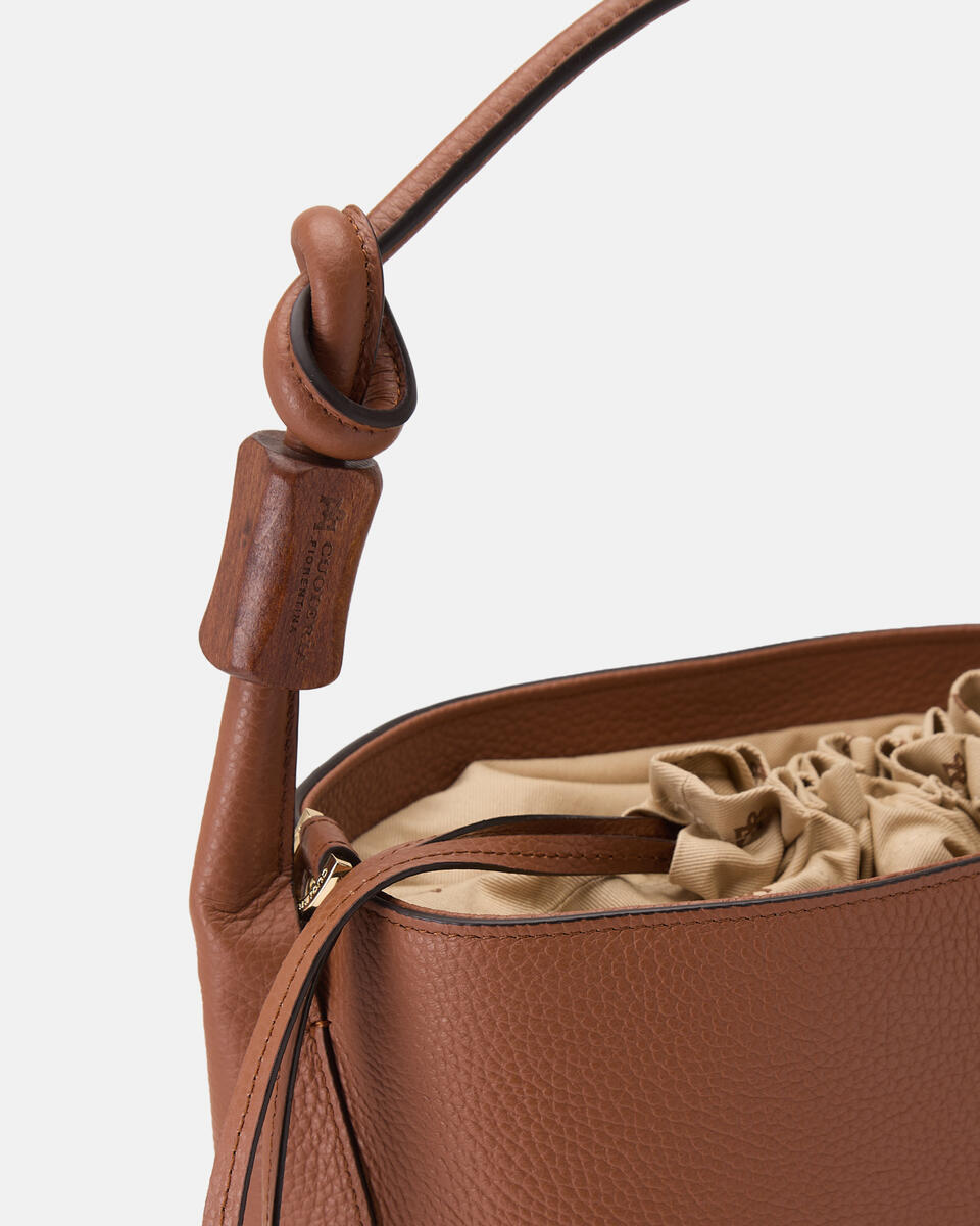 Agata Medium Bucket Caramel  - Secchiello - Borse Donna - Borse - Cuoieria Fiorentina
