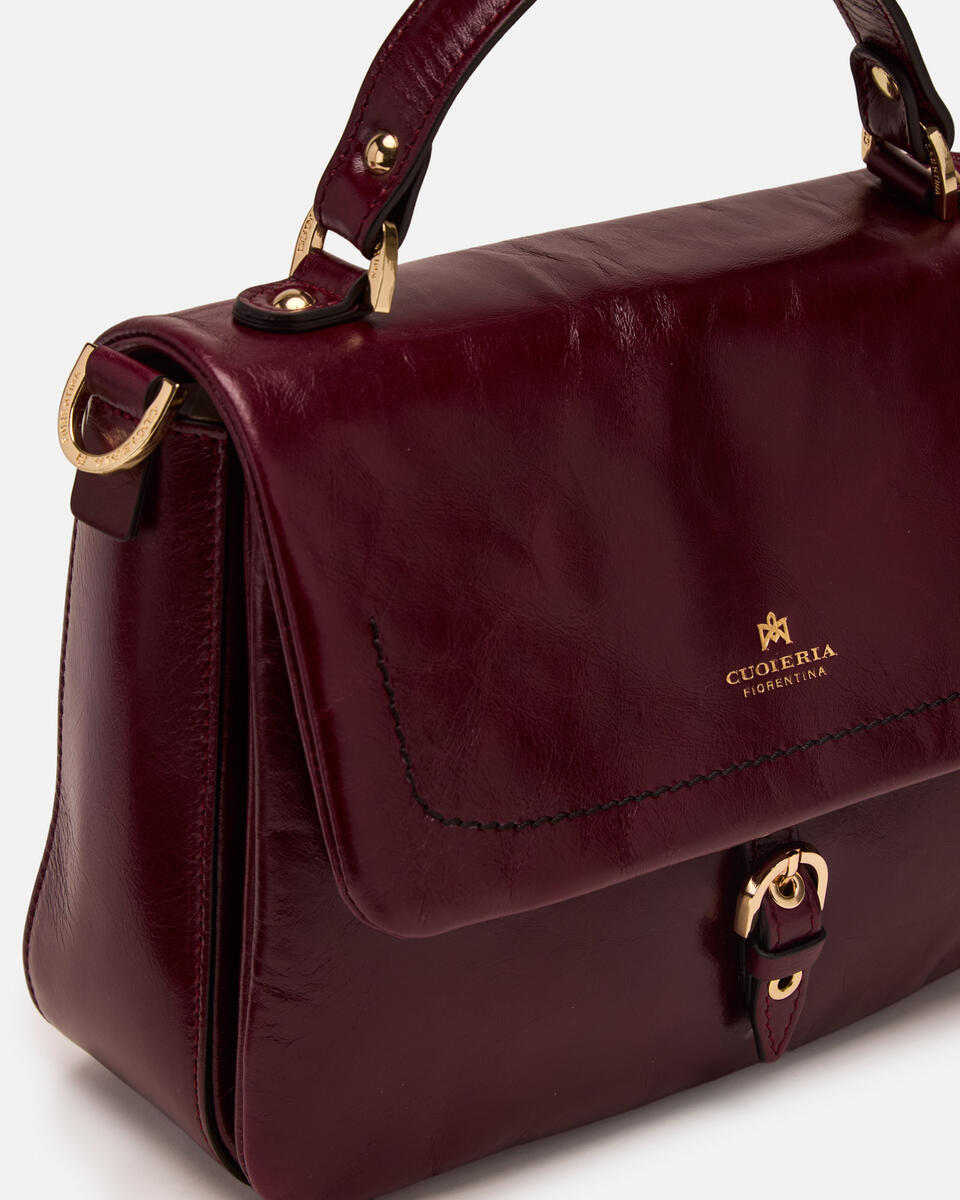 Eva soft Small flap bag Vintage Amarena  - Messenger - Borse Donna - Borse - Cuoieria Fiorentina