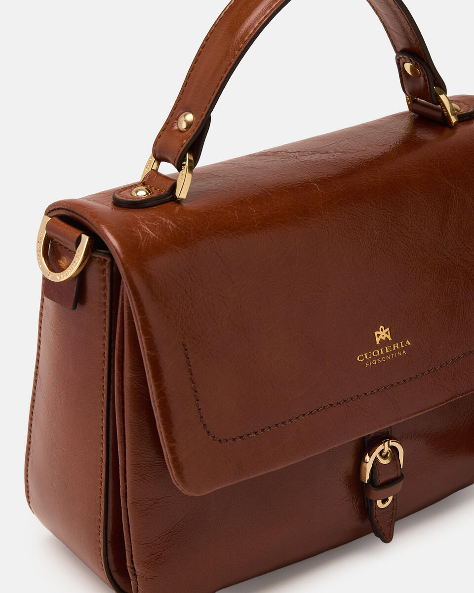 Eva soft Small flap bag Vintage Caramel  - Messenger - Borse Donna - Borse - Cuoieria Fiorentina