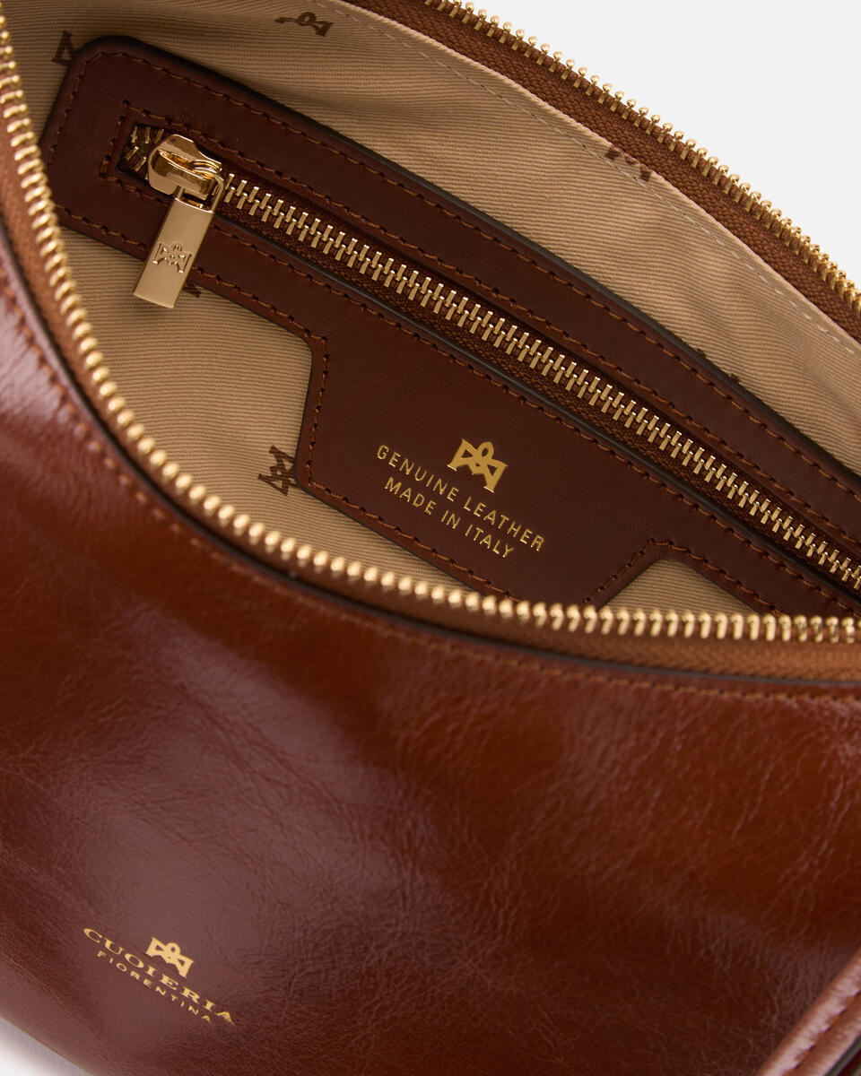 Eva soft Small hobo Vintage Caramel  - Borse A Spalla - Borse Donna - Borse - Cuoieria Fiorentina