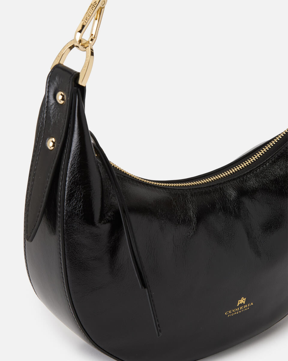SMALL HOBO BAG Black  - Shoulder Bags - Women's Bags - Bags - Cuoieria Fiorentina