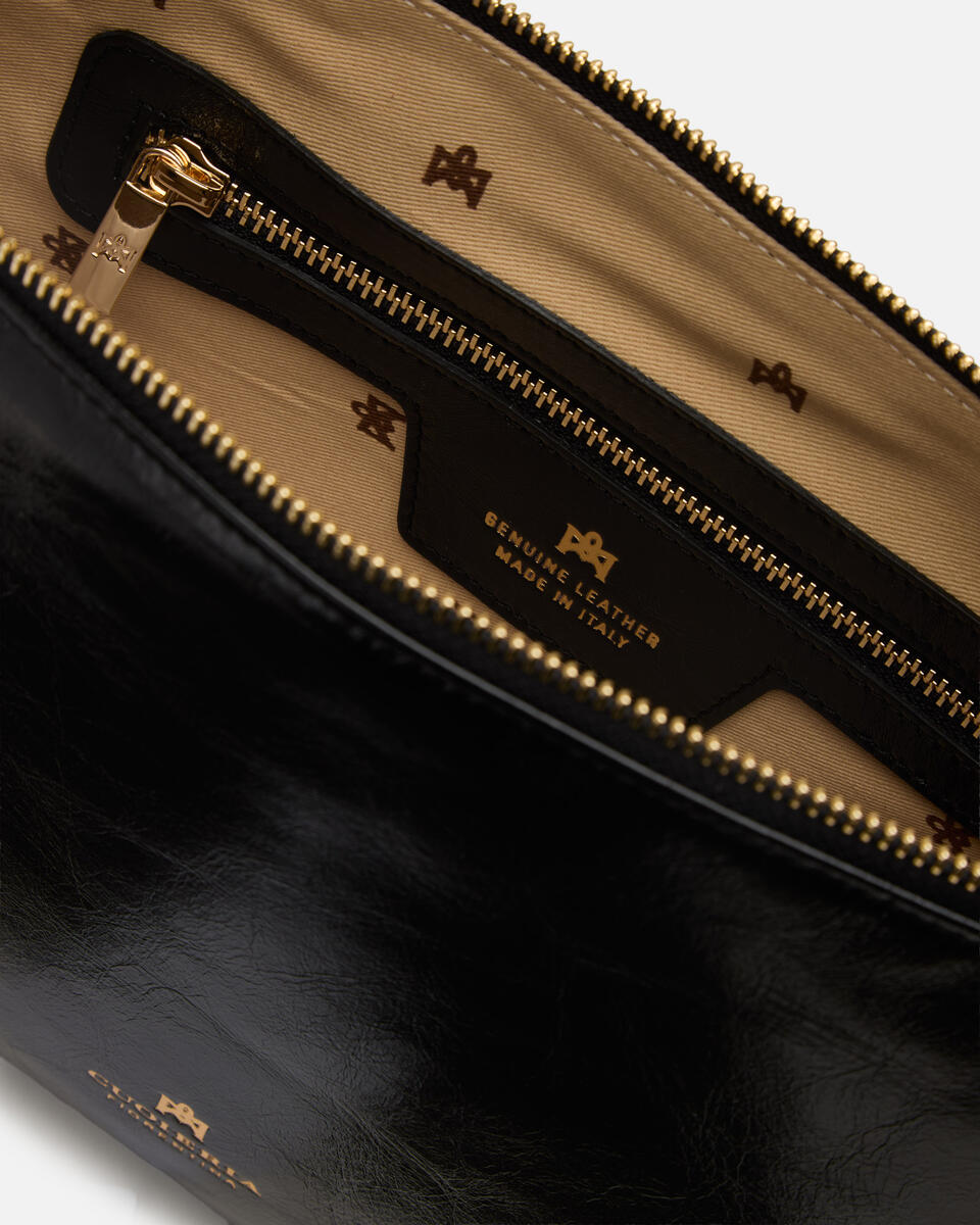 Large pouch Black  - Clutch Bags - Women's Bags - Bags - Cuoieria Fiorentina