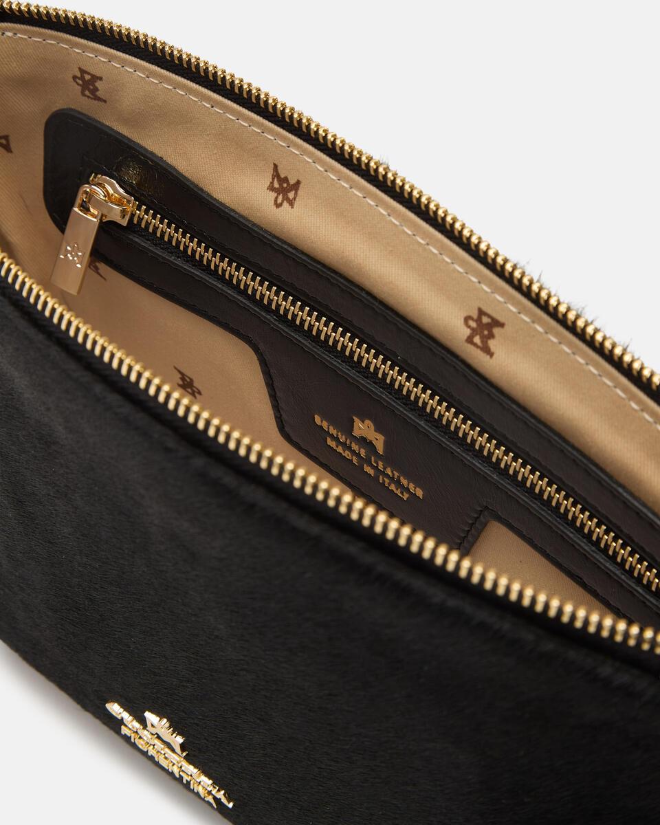SMALL POUCH Black  - Clutch Bags - Women's Bags - Bags - Cuoieria Fiorentina