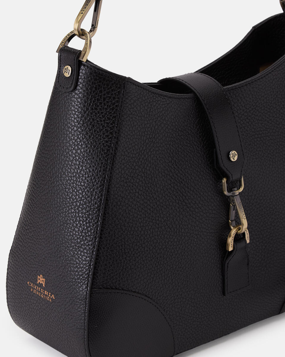 HOBO BAG Black  - Tote Bags - Women's Bags - Bags - Cuoieria Fiorentina