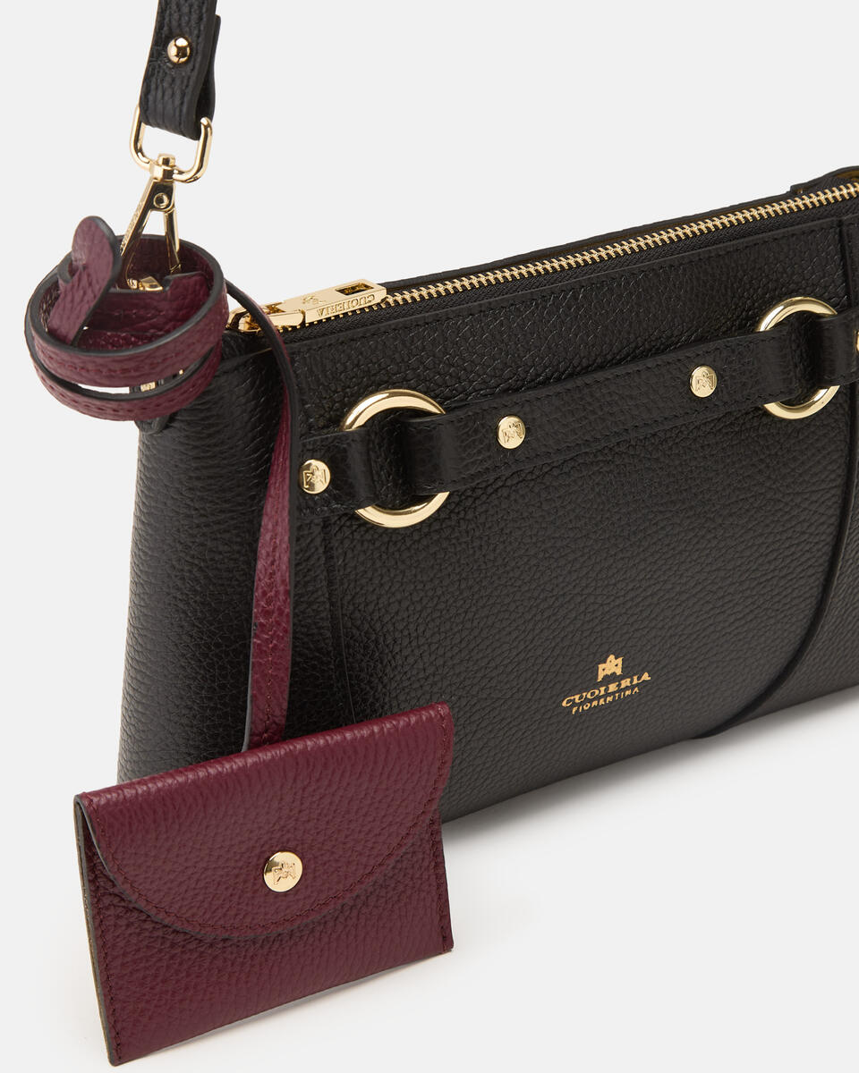 Clara pouch Nerobordeaux  - Tracolla - Borse Donna - Borse - Cuoieria Fiorentina